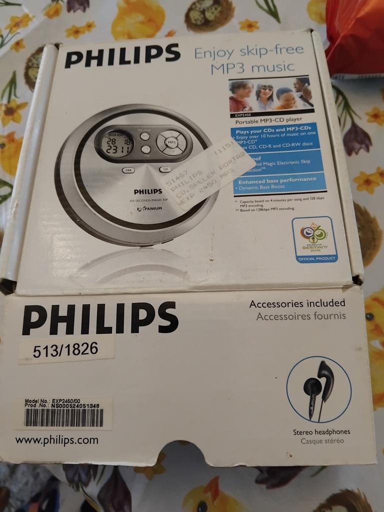 Philps eXpaniuim EXP2450 mp3-cd speler., Audio, Tv en Foto, Walkmans, Discmans en Minidiscspelers, Ophalen of Verzenden, Discman