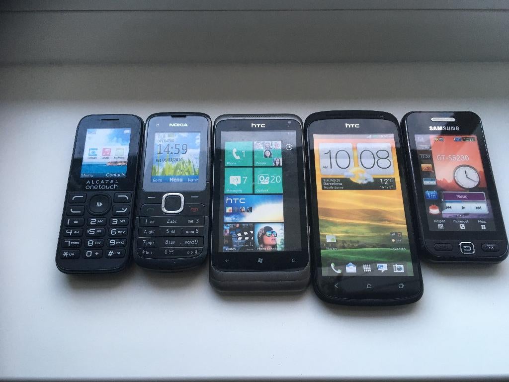 mobiel phone placebo dummy 5 stuks diverse mobile telefoon, Ophalen of Verzenden, Nieuw, Geen camera