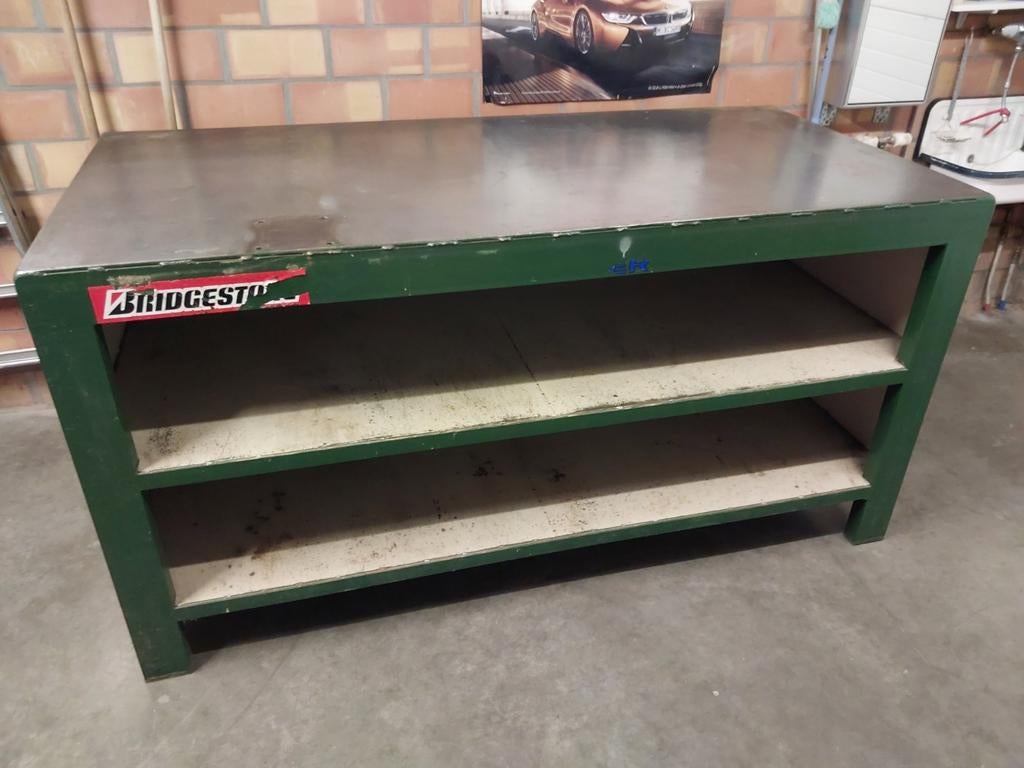 Zware lastafel / werkbank, geschatte gewicht 300 kg., Doe-het-zelf en Verbouw, Ophalen, Gebruikt