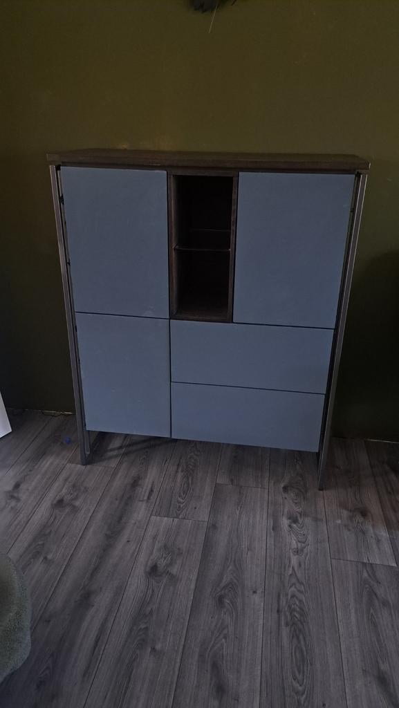 Xooon glasgow grijsblauw, Ophalen, 100 tot 150 cm, Eikenhout, Zo goed als nieuw