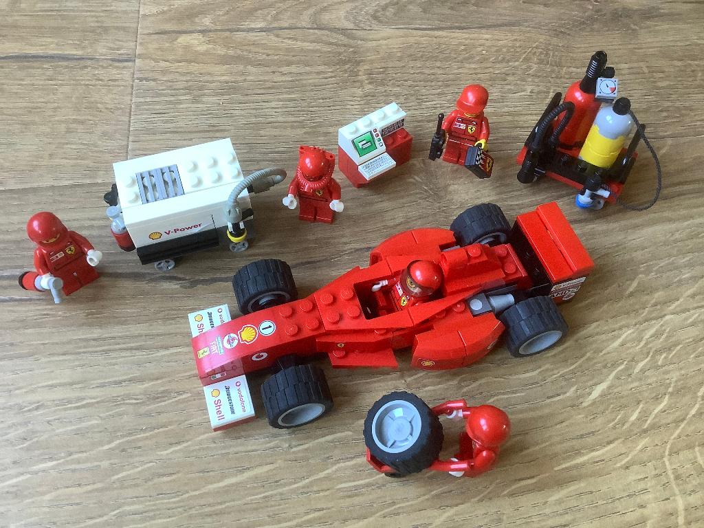 Lego 8673 Racers Ferrari F1 Fuel Stop, Gebruikt, Lego, Ophalen of Verzenden, Compleet