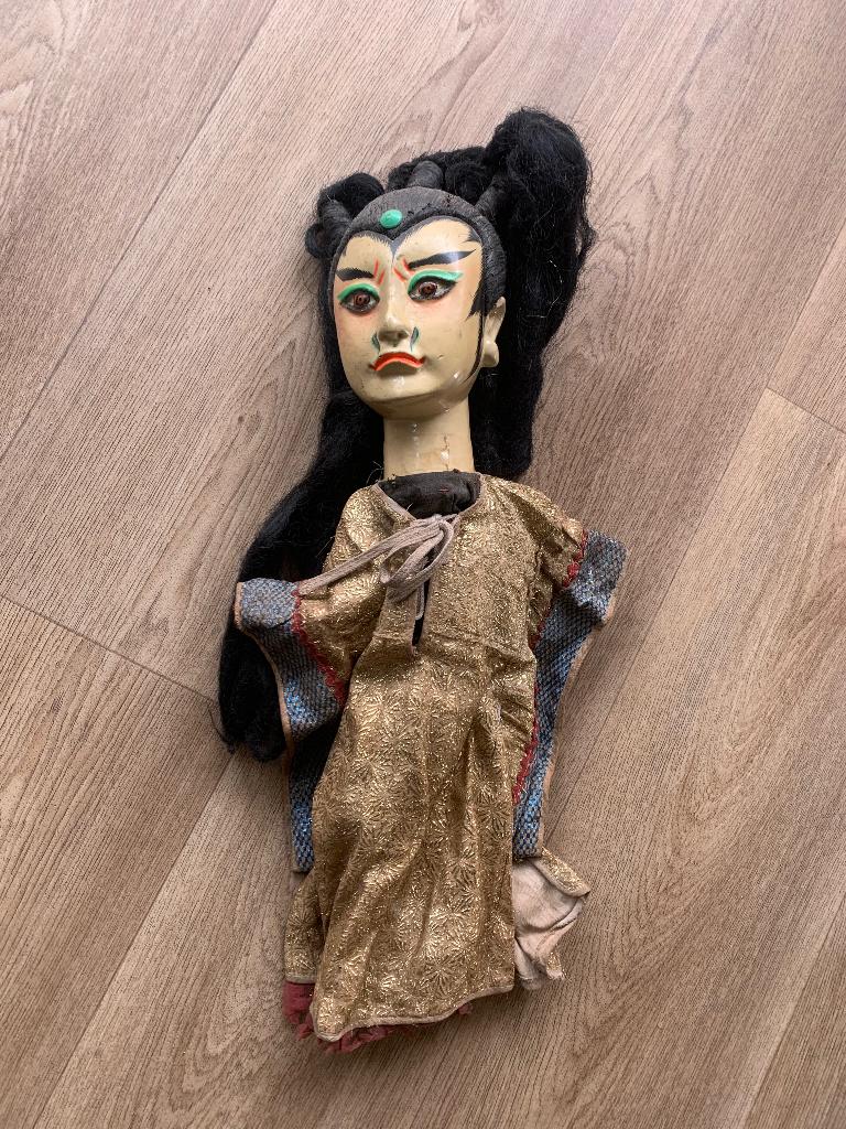 4 Antieke Chinese poppenkast poppen, Ophalen