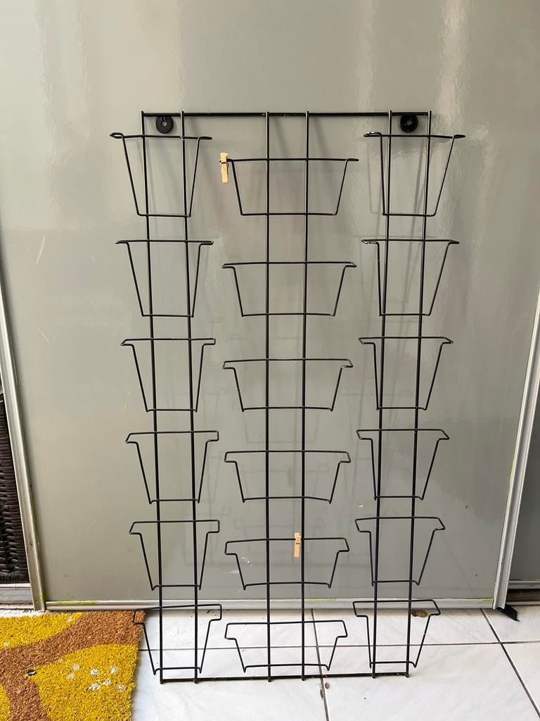 Zwart Kaartenrek / Tijdschriftenrek, Ophalen of Verzenden, Gebruikt