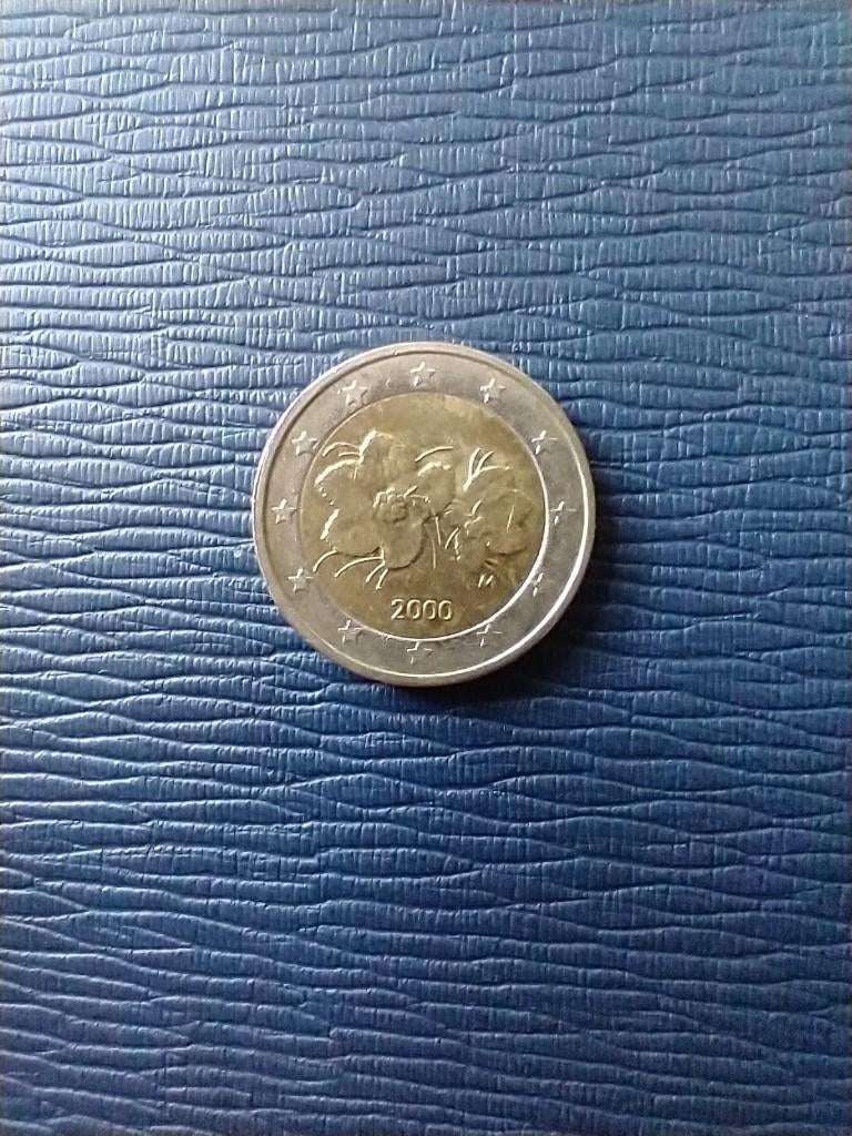 Finland 2 euromunt bloem 2000, Verzenden, Finland, 2 euro, Losse munt