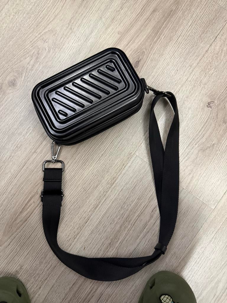 Zara Rigid Crossbody Tas - Unisex, Ophalen of Verzenden, Zo goed als nieuw, Zwart, Overige merken