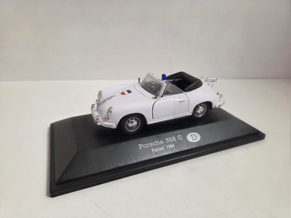 Altaya Porsche 356 C Polizei 1964 1:43, Hobby en Vrije tijd, Modelauto's | 1:43, Overige merken, Auto, ., Ophalen of Verzenden