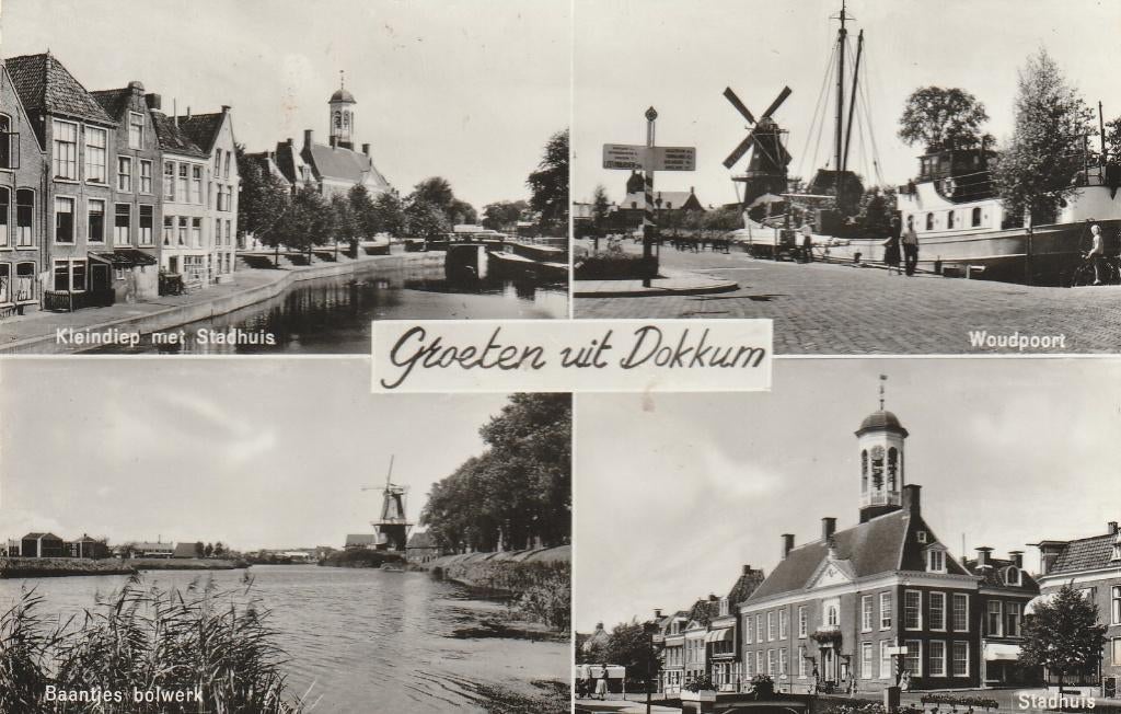 Dokkum, Ophalen of Verzenden, 1940 tot 1960, Gelopen, Friesland
