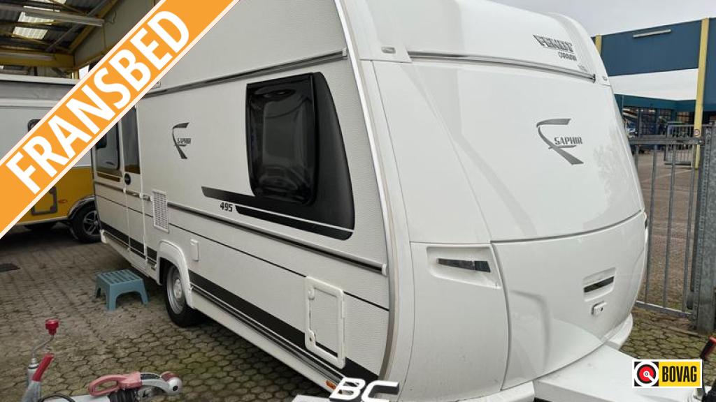 Fendt Saphir 495 SFB Frans Bed MOVER LUIFEL, Caravans en Kamperen, Caravans, Rondzit, Bedrijf, Overige typen, Kachel