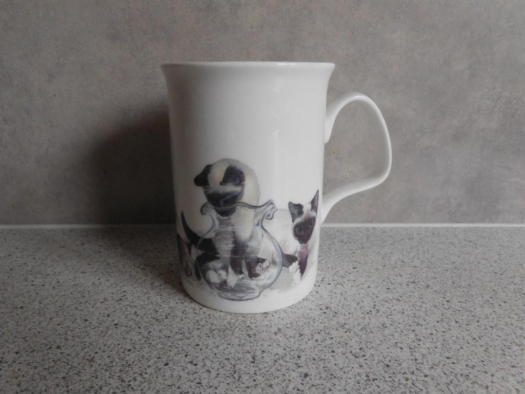 Mok Fine Bone China Cat Lovers Siamees Roy Kirkham, Ophalen of Verzenden, Zo goed als nieuw, Overige stijlen, Kop(pen) en/of Schotel(s)