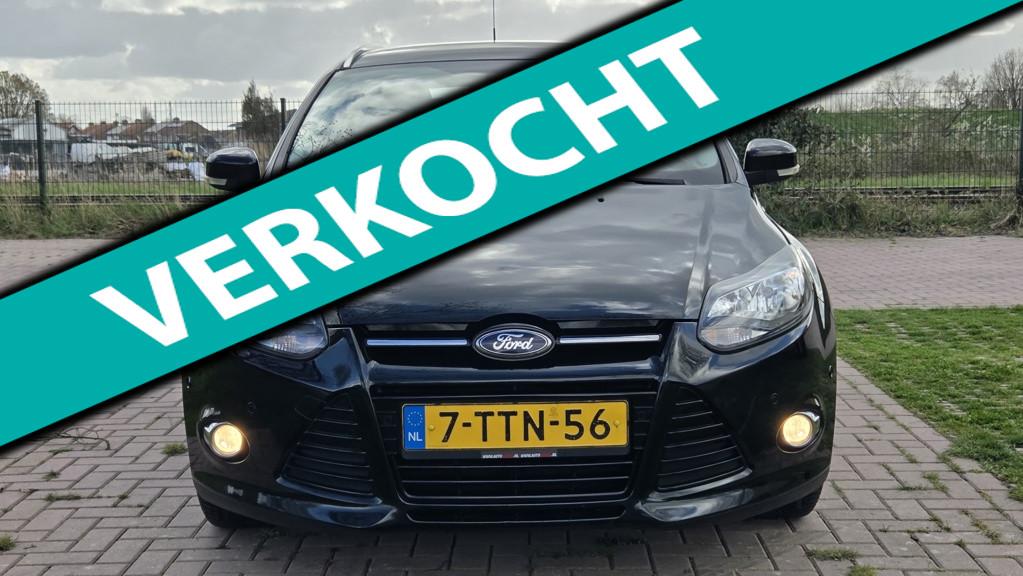 Ford Focus Wagon 1.6 TDCI ECOnetic Lease Titanium Nette Auto, Euro 5, Gebruikt, 4 cilinders, Zwart