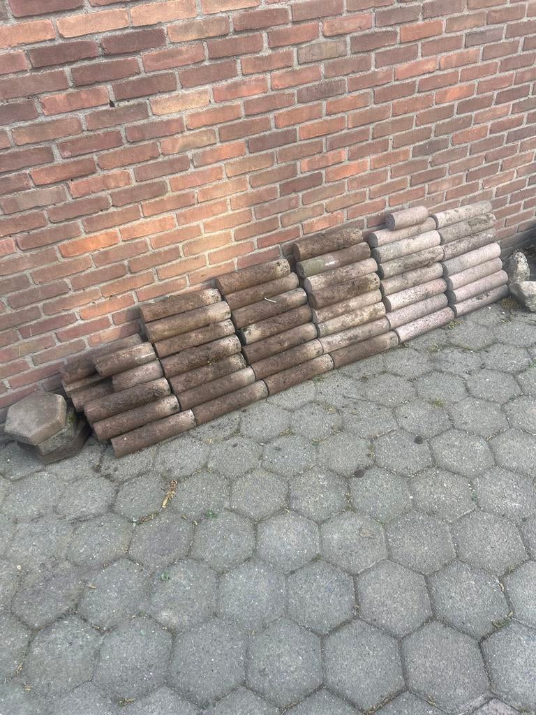 Ronde opsluitbanden, Tuin en Terras, Ophalen, Gebruikt, Border, Beton