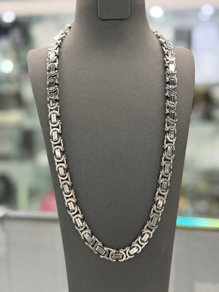 Zilver 925 - Zilveren Ketting - Nieuw - 65cm - 165.30gr, Ophalen of Verzenden, Nieuw, Zilver, Zilver