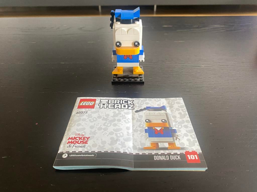 Lego BrickHeadz Donald Duck 40377, Gebruikt, Overige thema's, Lego, Ophalen of Verzenden