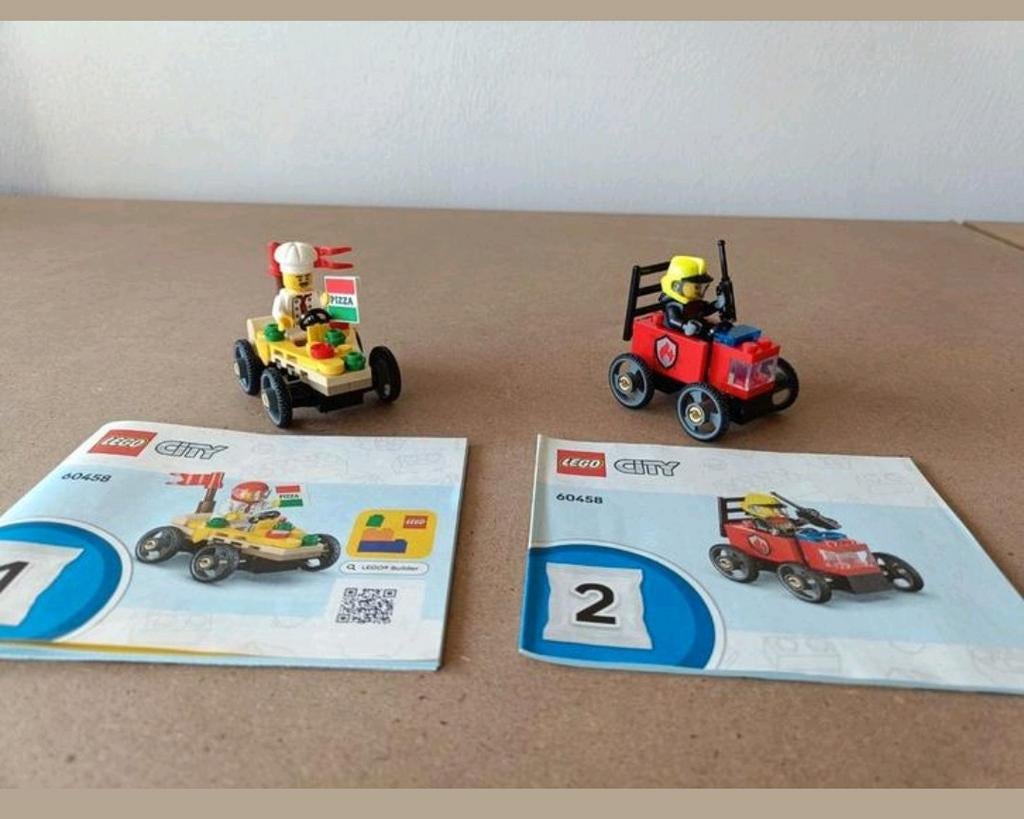 Lego City pizza en brandweer auto 60458, Ophalen of Verzenden, Zo goed als nieuw, Complete set, Lego