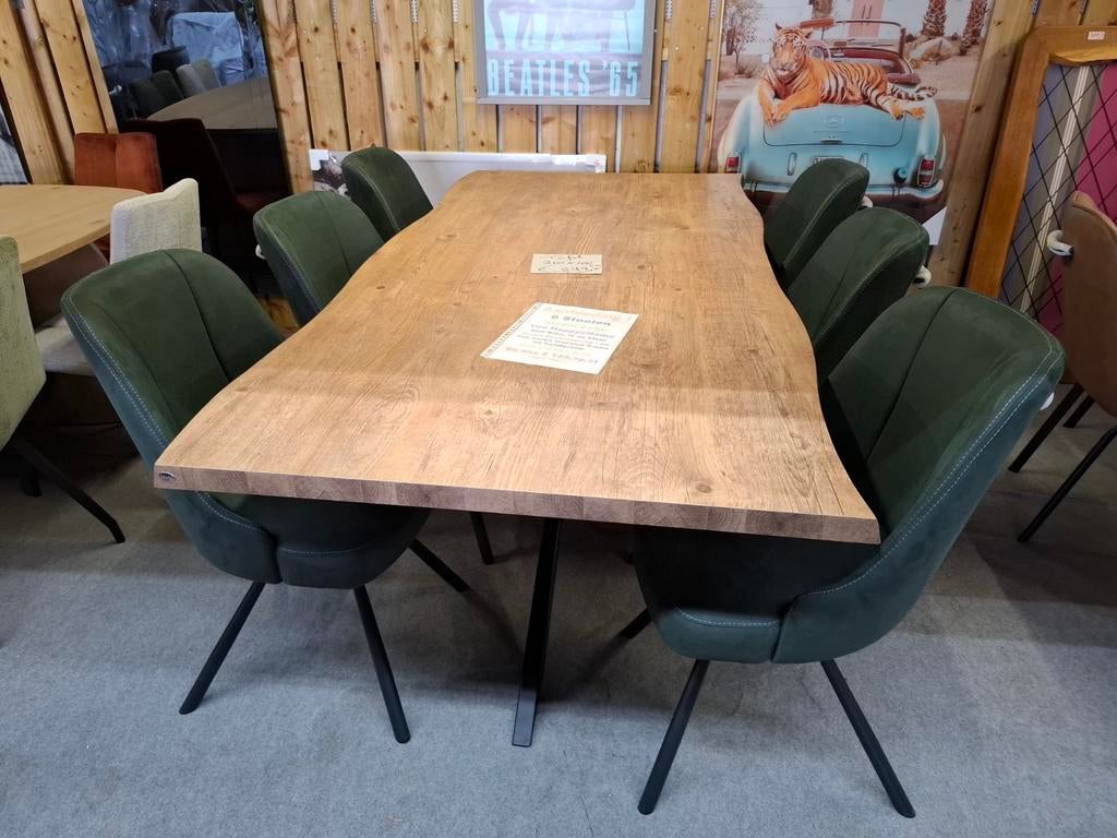 Nieuwe Tafel 210 x 100 cm HPL, Boomstam effect, H&H Carreras, Ophalen, Overige materialen, 50 tot 100 cm, Vijf personen of meer