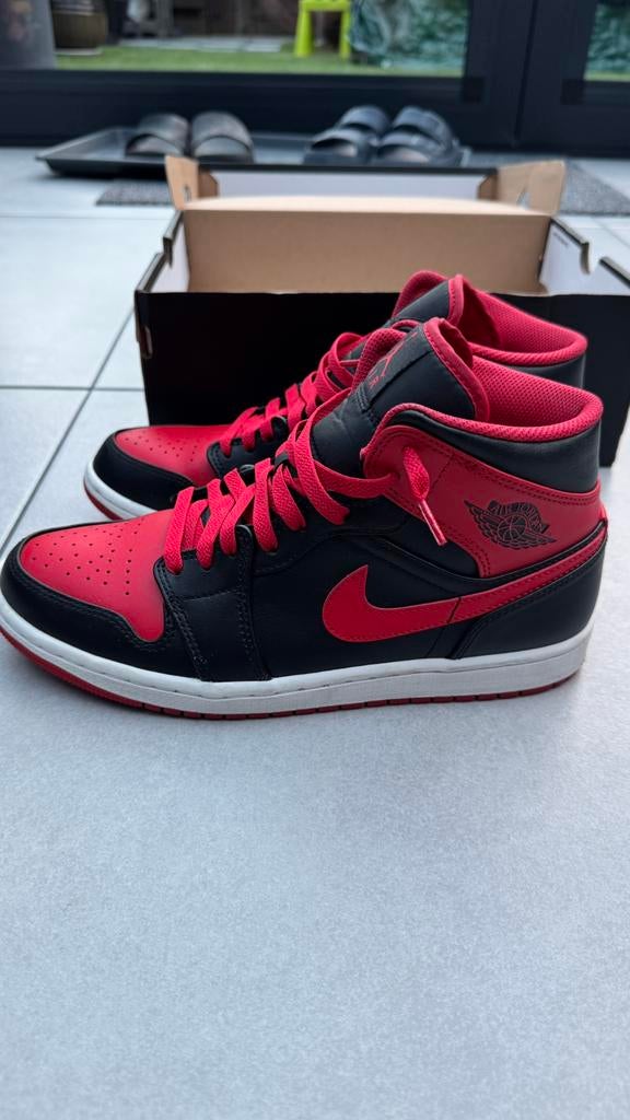 Air jordan 1 mid, Kleding | Heren, Zwart, Ophalen of Verzenden, Sneakers of Gympen, Gedragen