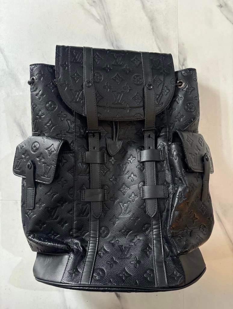 Louis Vuitton Christopher MM Monogram Taurillon Leren Rugzak, Sieraden, Tassen en Uiterlijk, Tassen | Rugtassen, Ophalen of Verzenden