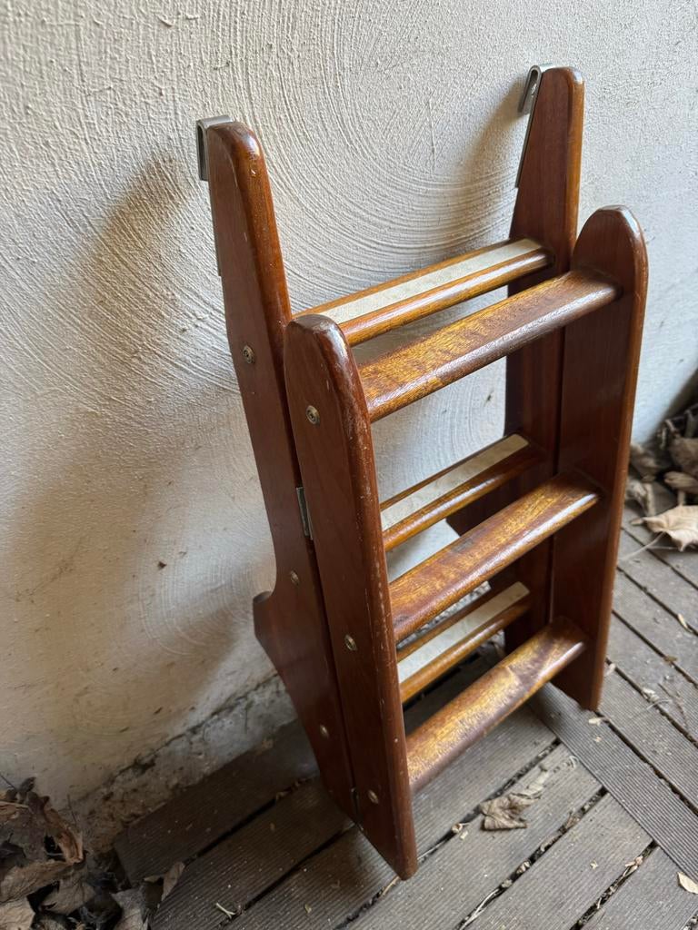 Mahoniehouten Zwemtrap met Antislip - 6 Treden, Verzenden, Gebruikt, Overige typen