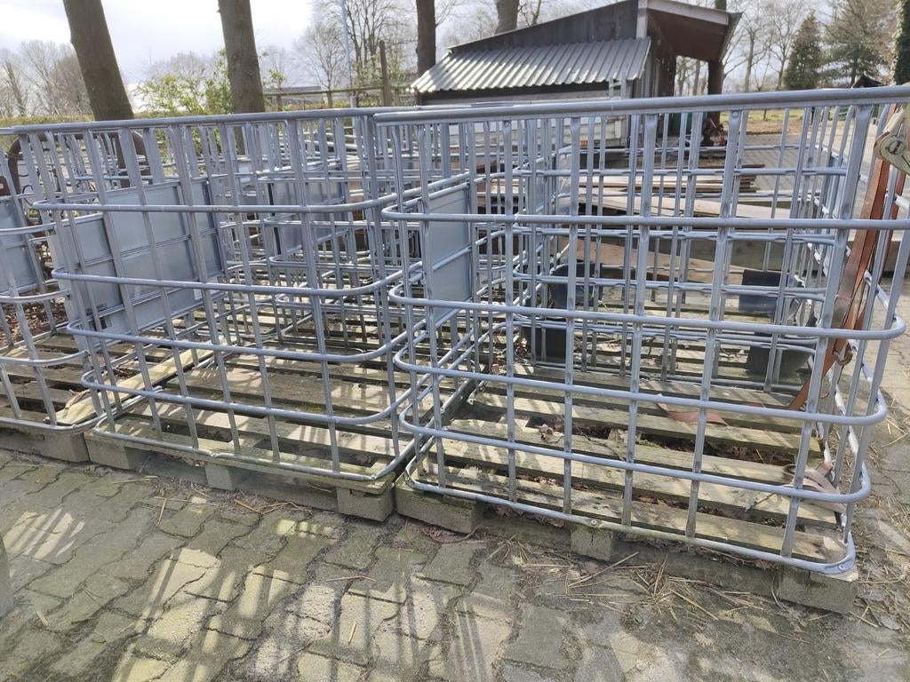 Ibc kratten 4 stuks, Tuin en Terras, Haardhout, Minder dan 3 m³, Ophalen