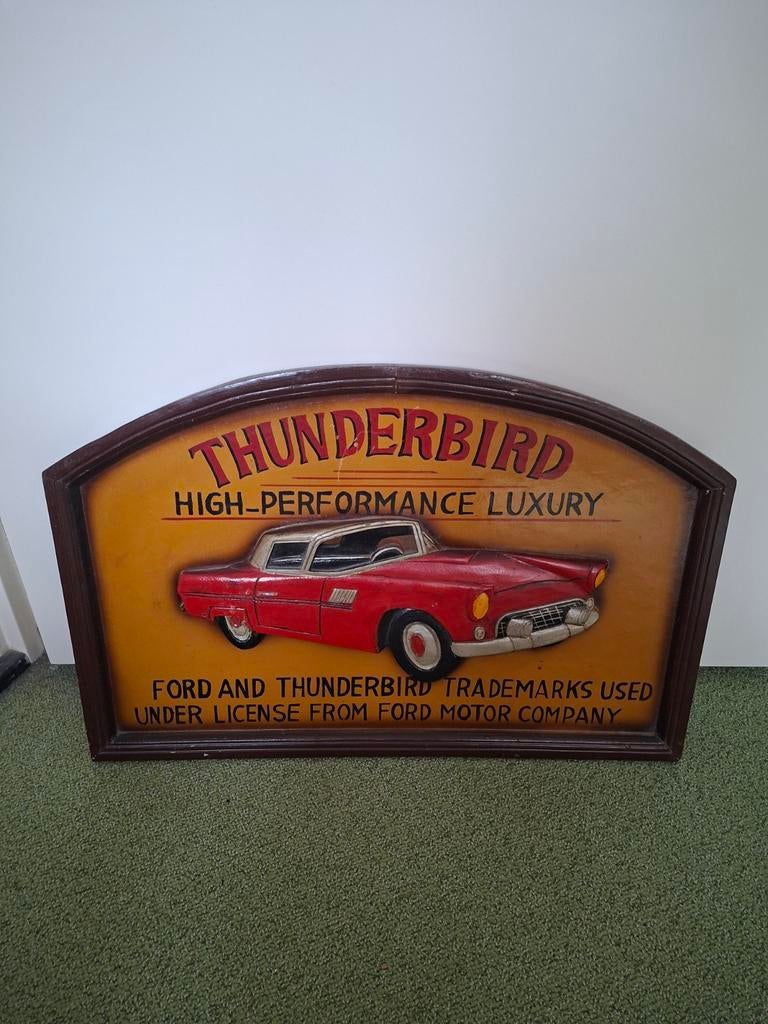 Wandbord Ford Thunderbird, Verzamelen, Ophalen, Nieuw, Auto's