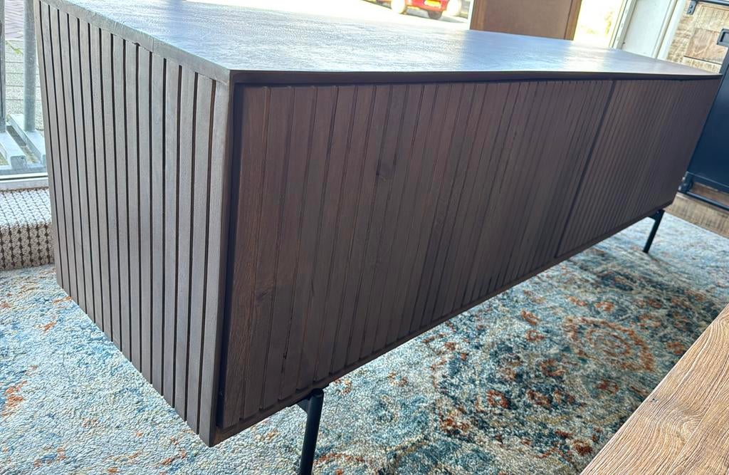 Nieuw TV-meubel 180 cm – Modern Design – Walnootlook, EHB Kringloop, Nieuw, Minder dan 100 cm, 7553 JE