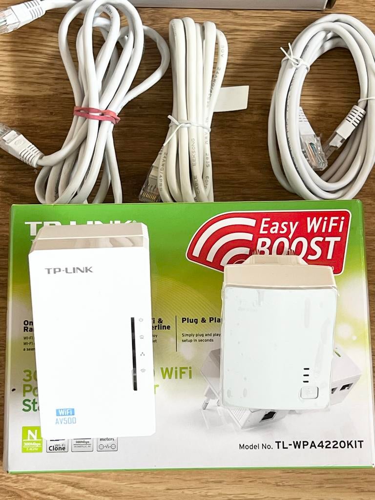 TP-Link TL-WPA4220KIT Powerline Extender Starter Kit, Computers en Software, Ophalen of Verzenden, Zo goed als nieuw