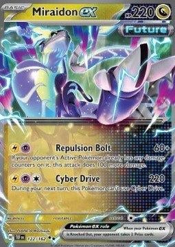 Pokemon - Miraidon ex (TEF 122) Double rare.., Ophalen of Verzenden, Nieuw, Losse kaart, Foil