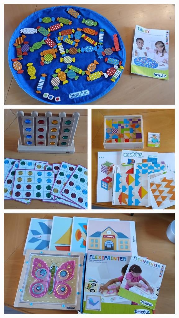 4 Educatieve kinderspellen van Beleduc, Ophalen of Verzenden, Zo goed als nieuw