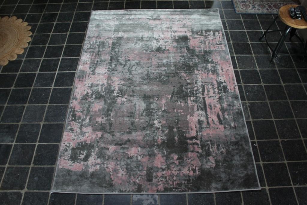 Mooi vloerkleed Wonderlust Simplicity grijs / roze 160x230, Ophalen, 150 tot 200 cm, Grijs, Rechthoekig