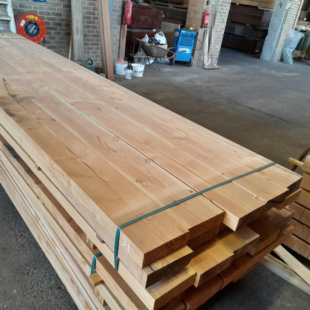 Douglas balken, binten, gebinten, gordingen, regels, liggers, Tuin en Terras, Palen, Balken en Planken, Ophalen, Nieuw, 250 cm of meer