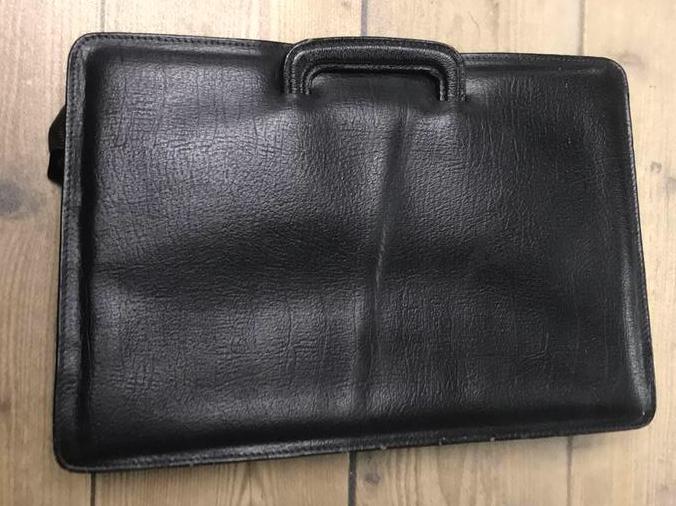 Zwart leren aktetas, Ophalen of Verzenden, Onbekend, Onbekend, Onbekend