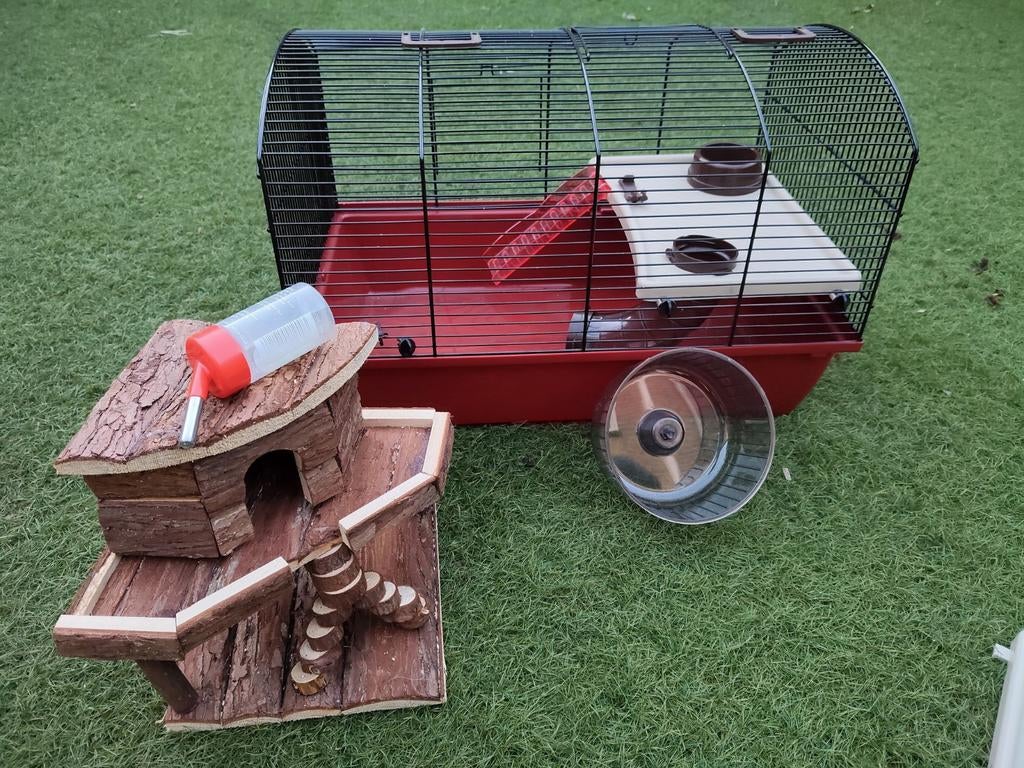 Complete hamsterkooi 50x33x33 zo goed als nieuw, Minder dan 60 cm, Kooi, Minder dan 75 cm, Ophalen of Verzenden