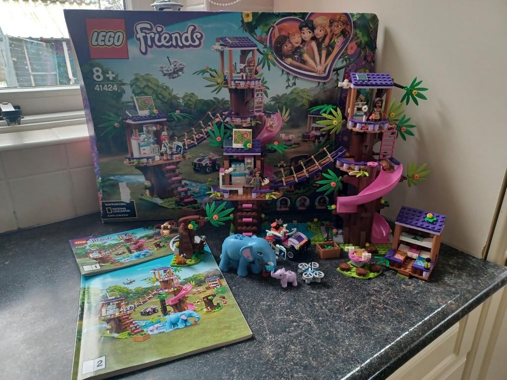 Lego friends 41424 jungle reddingsbasis, Kinderen en Baby's, Speelgoed | Duplo en Lego, Zo goed als nieuw, Lego, Complete set