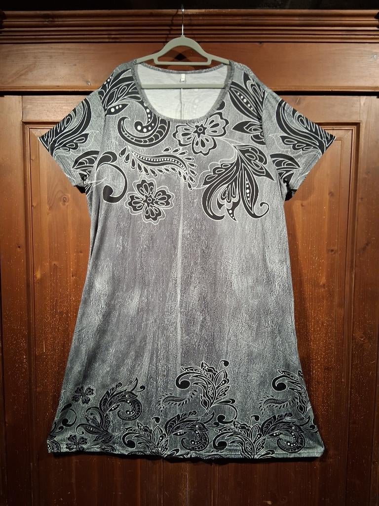 jurk tie dye grijs 50/52, Ophalen of Verzenden, Nieuw, Grijs, Jurk