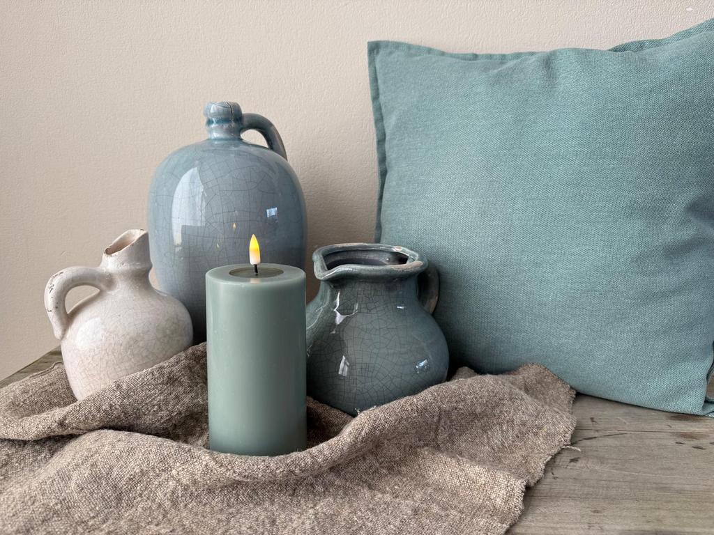 Brynxz vazen en vaas/kussen, Blauw, Aardewerk of Porselein, Ophalen of Verzenden, Zo goed als nieuw