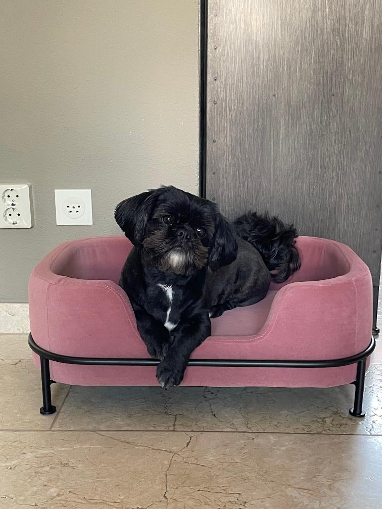 Leitmotiv Hondenmand Puffed velvet roze, Ophalen of Verzenden, Zo goed als nieuw, Stof