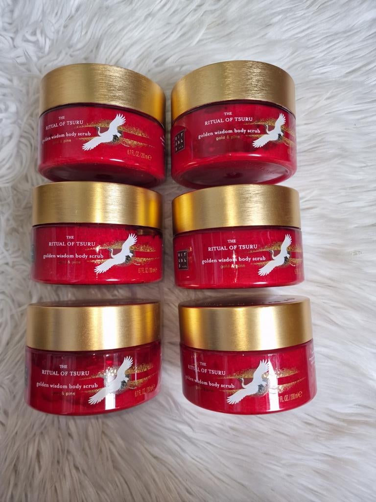 6x Rituals of Tsuru Body Scrub 200 ml per pot nieuw!, Ophalen of Verzenden, Nieuw