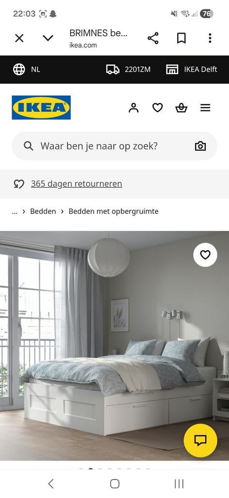 Tweepersoons bed, Ophalen, Wit, Tweepersoons, 140 cm