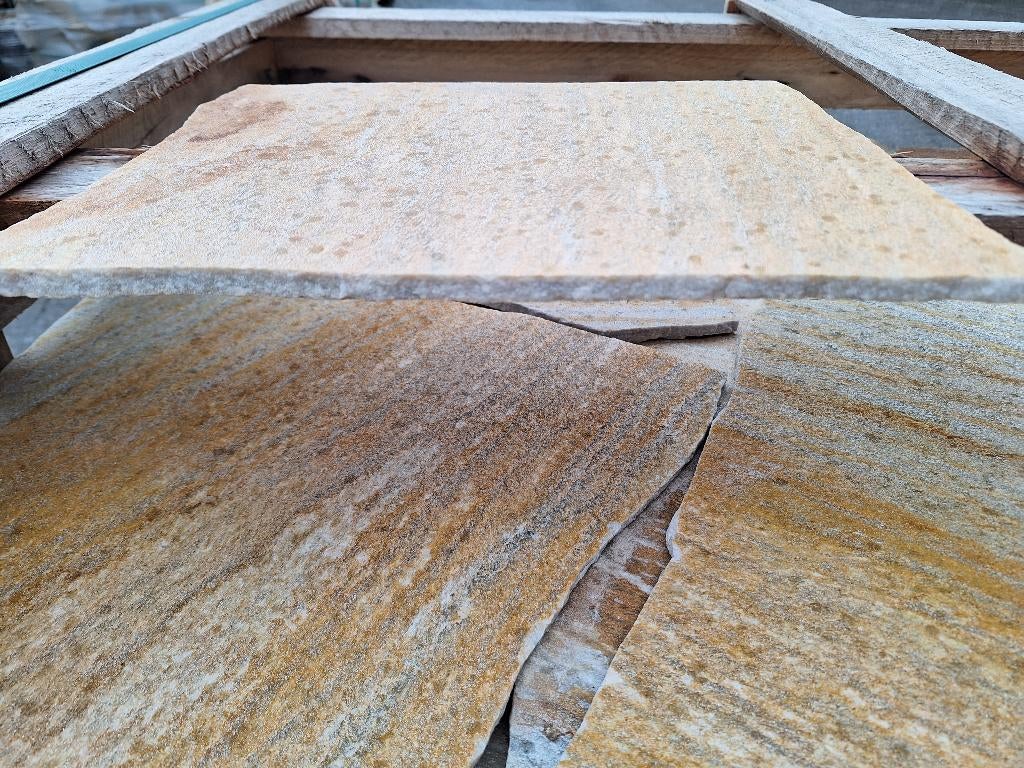 wandbekleding flagstones Brasil White Kwartsiet 1-1,5 cm, Ophalen of Verzenden, Nieuw, Overige typen