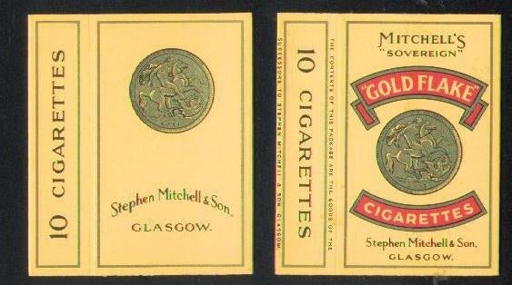 leuk oud  sigaretten doosje  GOLDFLAKE    (alleen huls), Ophalen of Verzenden, Zo goed als nieuw, Tabaksdoos of Verpakking