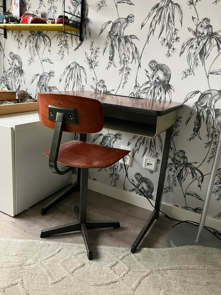 Leuk vintage ERO-MES kinderbureau met stoel, Ophalen, Gebruikt, Tafel(s) en Stoel(en)