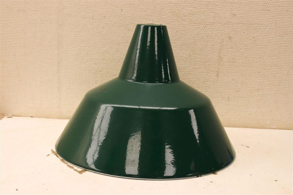 Vintage groene Emaille lampenkap 45224