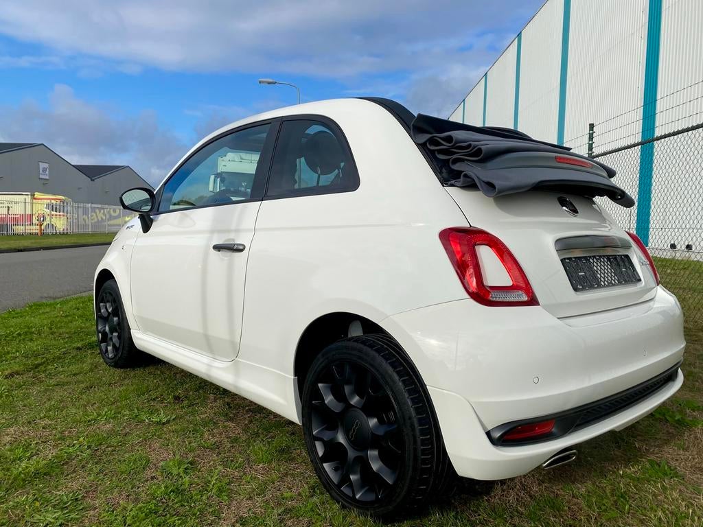 Fiat 500C Sport Hybrid, Full option, NIEUW, 2500km!, Voorwielaandrijving, Cabriolet, Leder en Stof, Wit