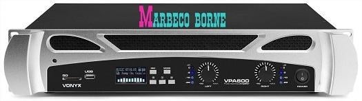 Versterker, Amplifier, USB,Bluetooth,SD,MP3, 2 x 300W VPA600, Vonyx, Nieuw, Info@marbeco.nl, Overige instrumenten