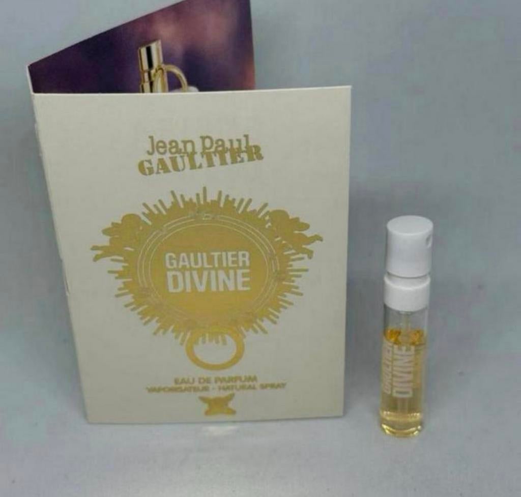 Parfum proefje Divine Jean Paul Gaultier eau de parfum, Verzamelen, Parfumverzamelingen, Verzenden, Nieuw, Proef of Tester, Gevuld