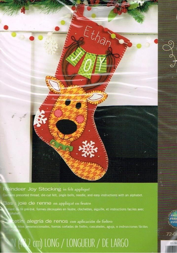 Cado dimensions borduur- en viltpakket reindeer joy stocking, Ophalen of Verzenden, Nieuw, Handborduren, Borduurpakket