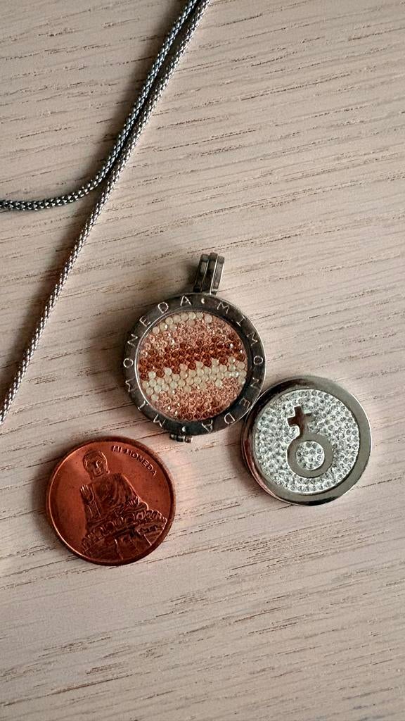 Mi Moneda Kettingset met 7 Munten, Overige materialen, Overige voorstellingen, Ophalen of Verzenden, Zo goed als nieuw