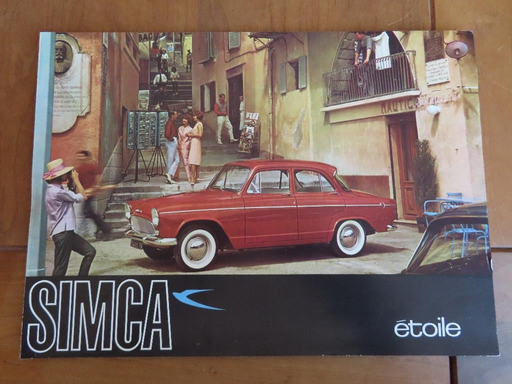 Folder Simca Etoile 1961-1962, Boeken, Zo goed als nieuw, Overige merken, Simca, Ophalen of Verzenden