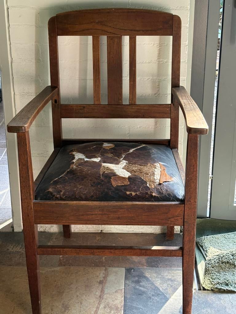 Amsterdamse School Stoel met Losse Zitting, Ophalen of Verzenden