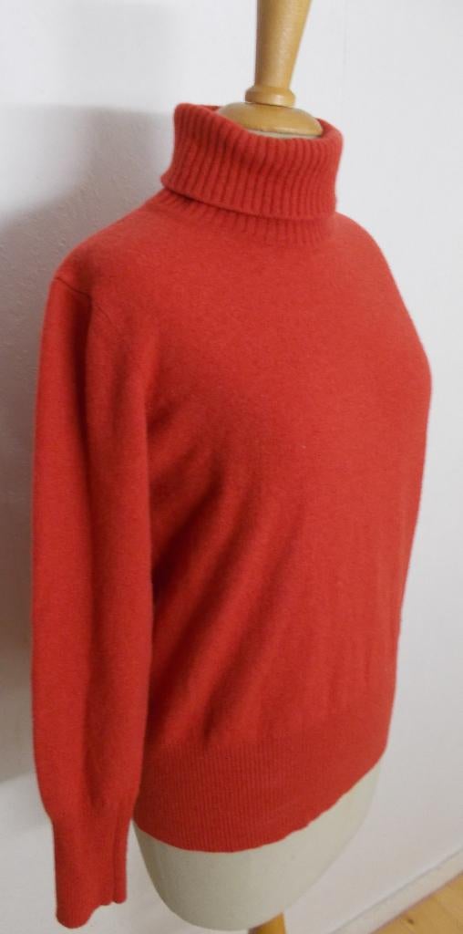 Mooie oranje/roodachtige 100% wollen coltrui! M, Verzenden, Zo goed als nieuw, Maat 38/40 (M), Overige kleuren